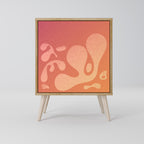 IRREGULAR PINK 1-Door Sideboard in Oak Effect