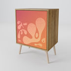 IRREGULAR PINK 1-Door Sideboard in Oak Effect