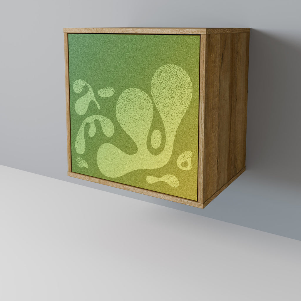 IRREGULAR BLUE 1-Door Sideboard in Oak Effect