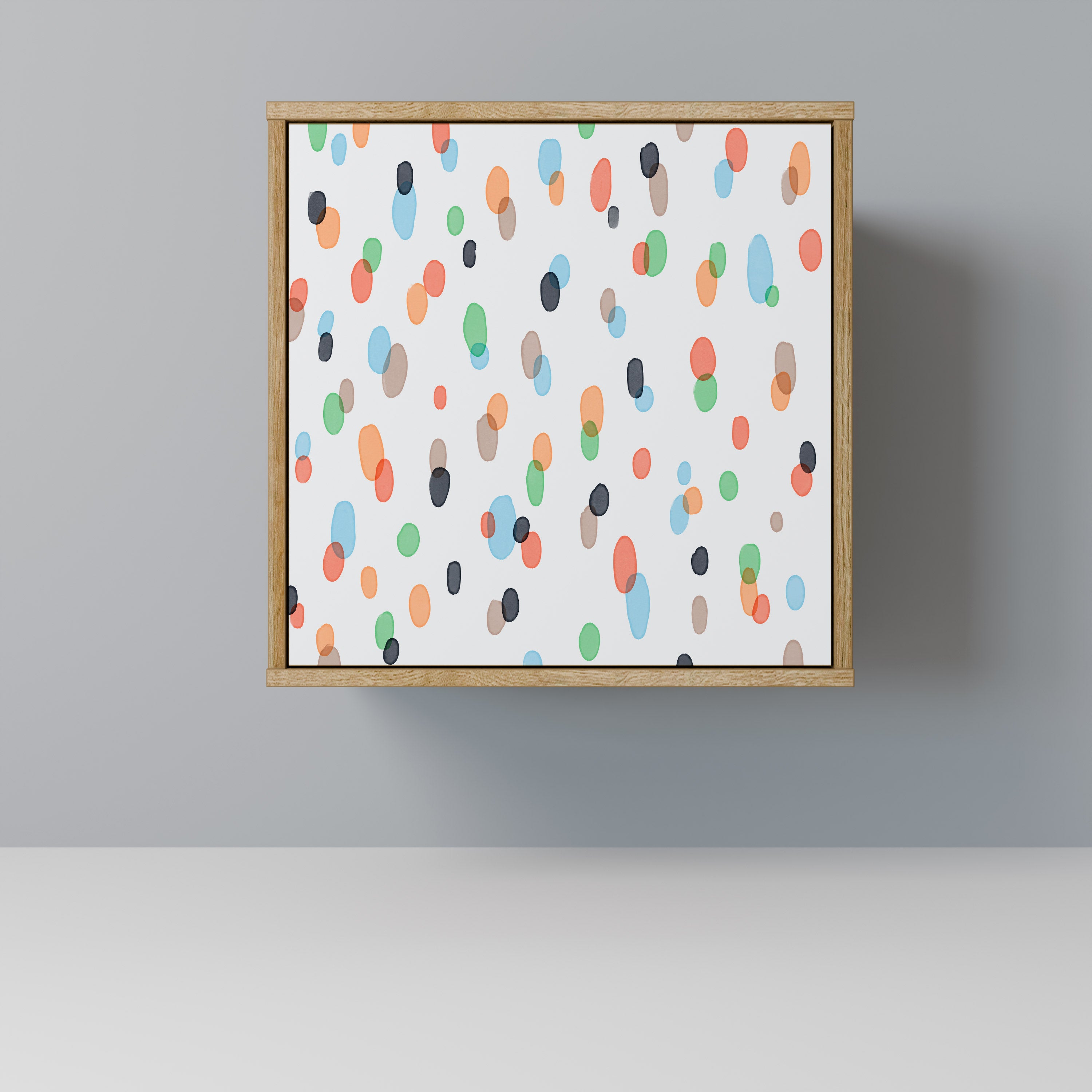 ENERGETIC SPOTS Aparador de 1 puerta con acabado roble