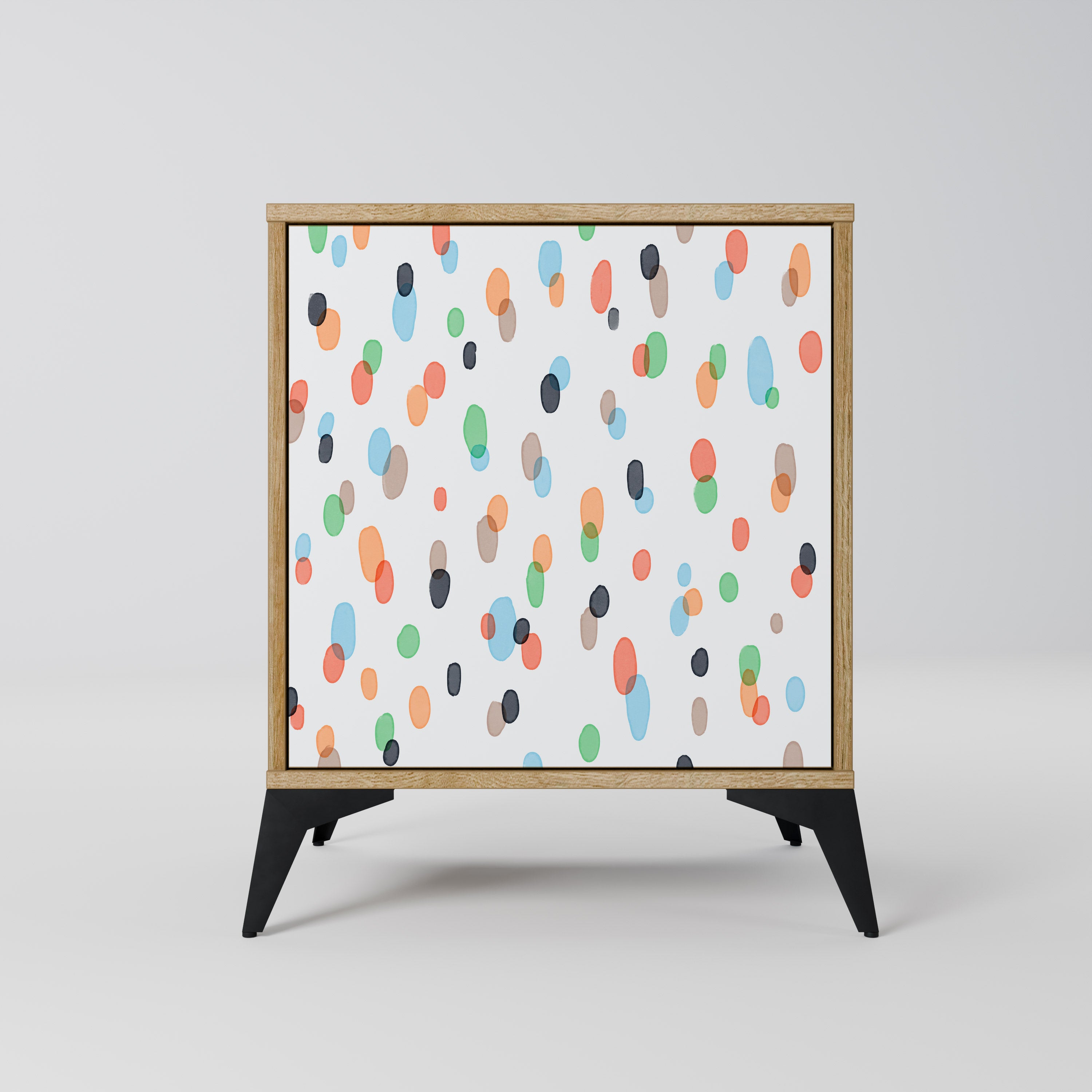 ENERGETIC SPOTS Aparador de 1 puerta con acabado roble