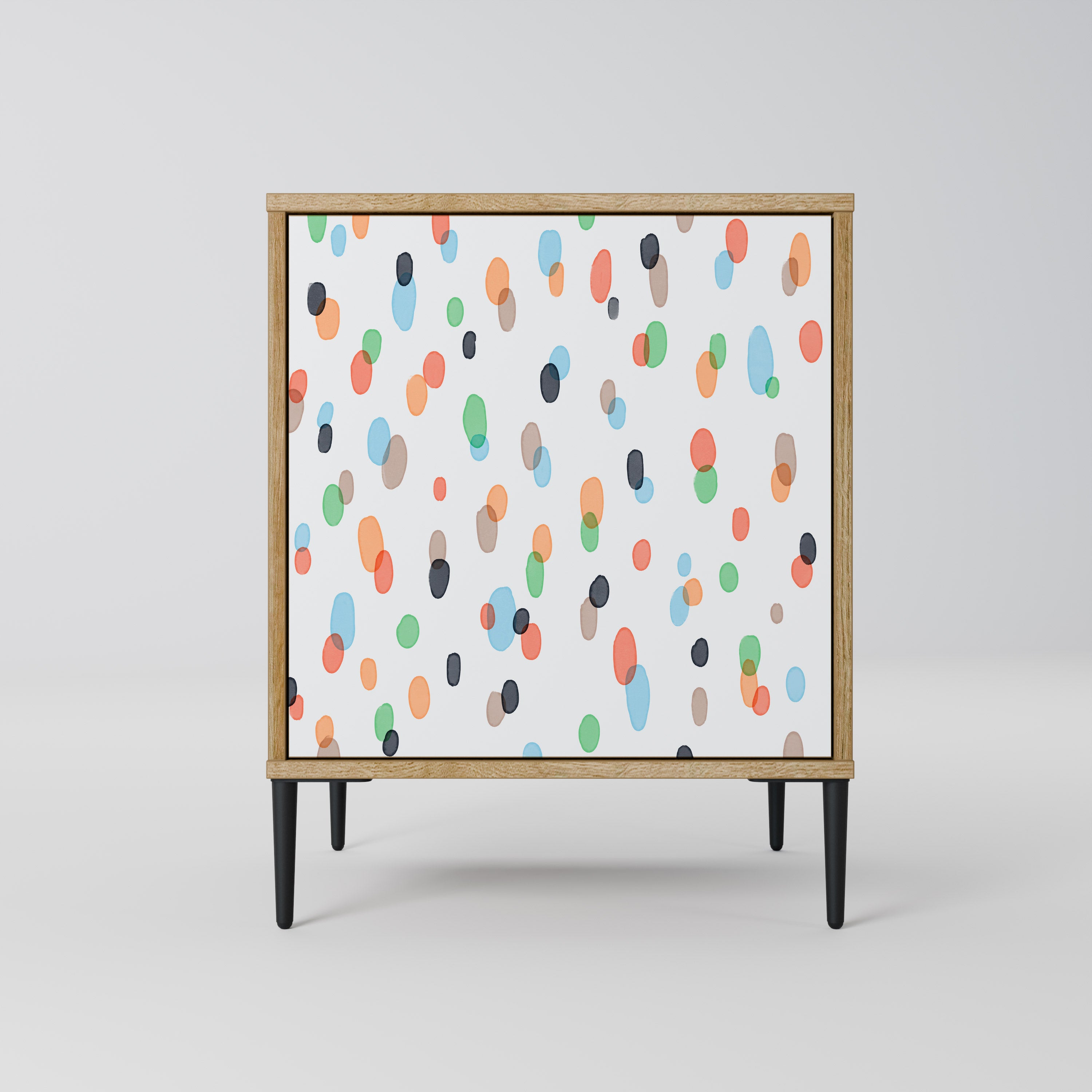 ENERGETIC SPOTS Aparador de 1 puerta con acabado roble