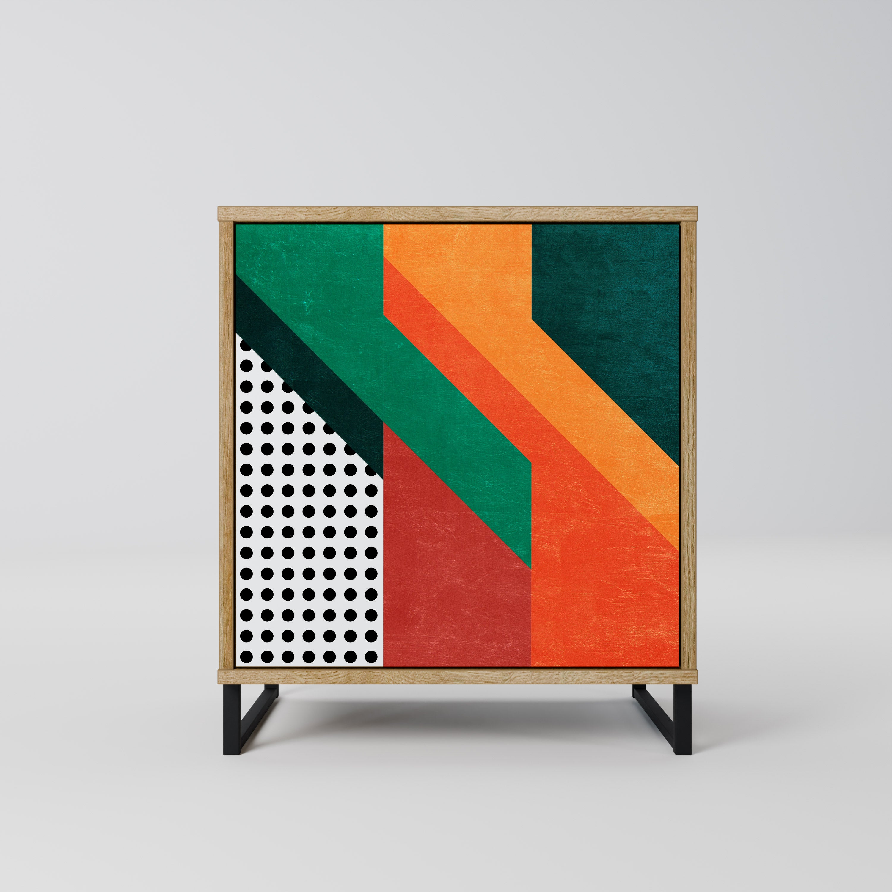 Aparador MAKESHIFT ARTISTRY de 1 puerta con acabado efecto roble