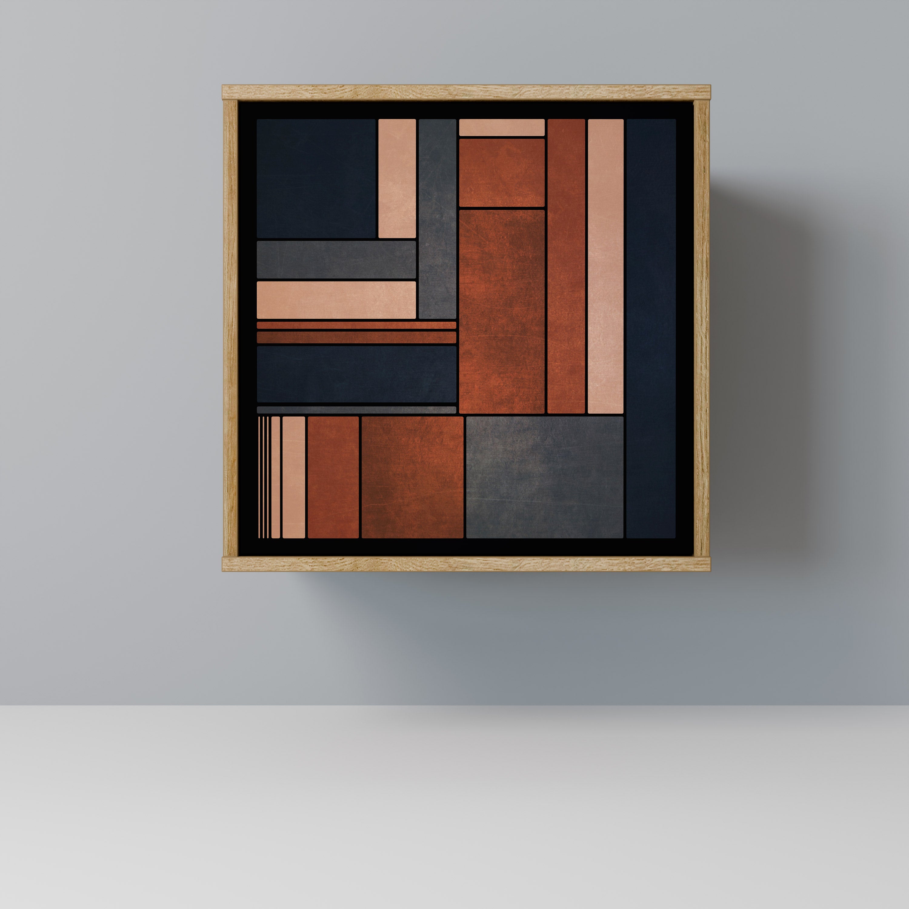 Aparador INTREPID FORMATION de 1 puerta con acabado efecto roble