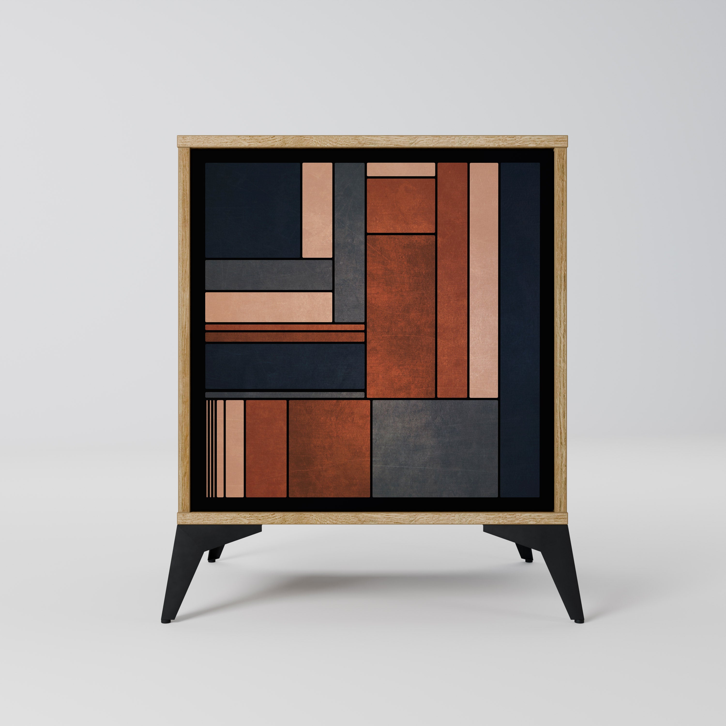 Aparador INTREPID FORMATION de 1 puerta con acabado efecto roble