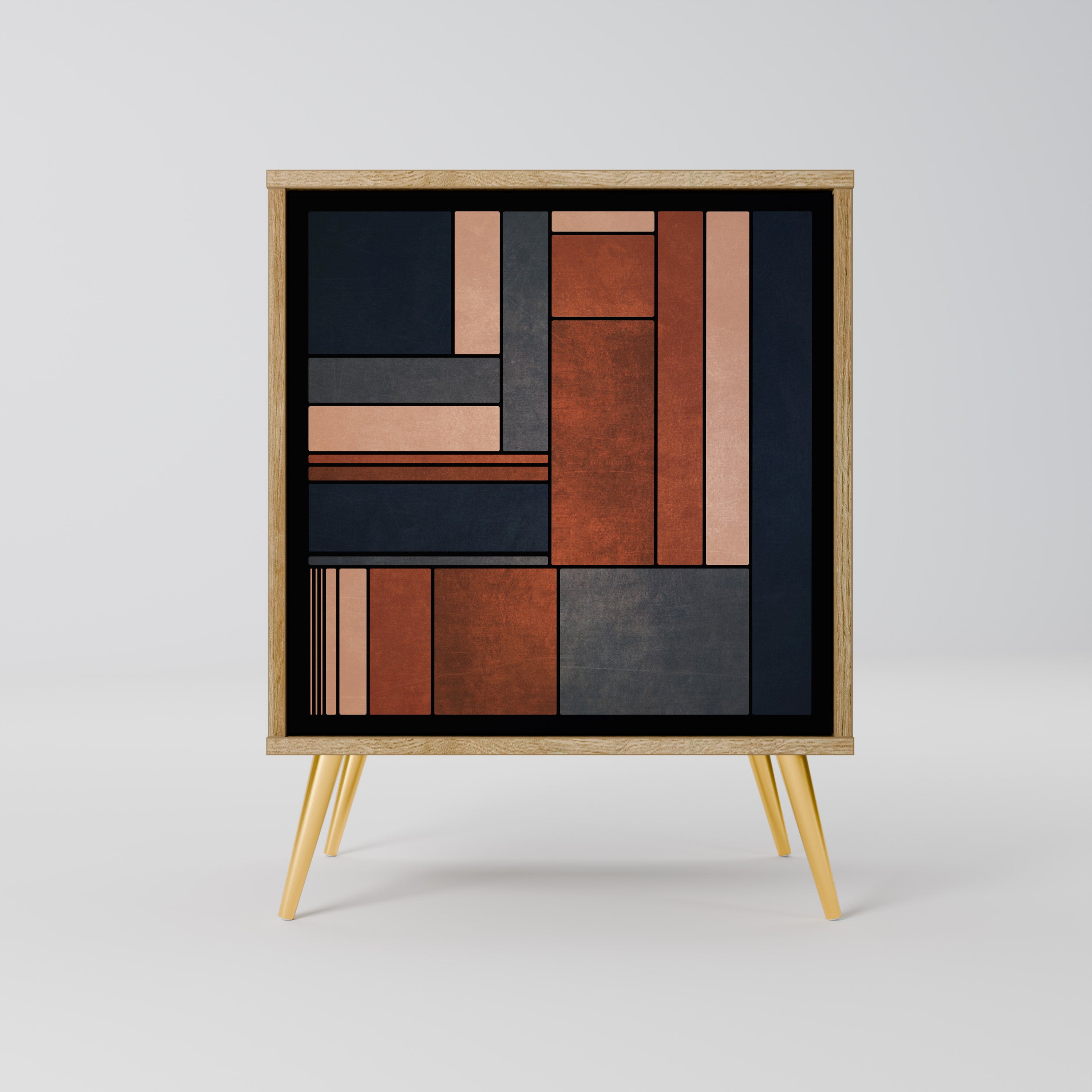 Aparador INTREPID FORMATION de 1 puerta con acabado efecto roble