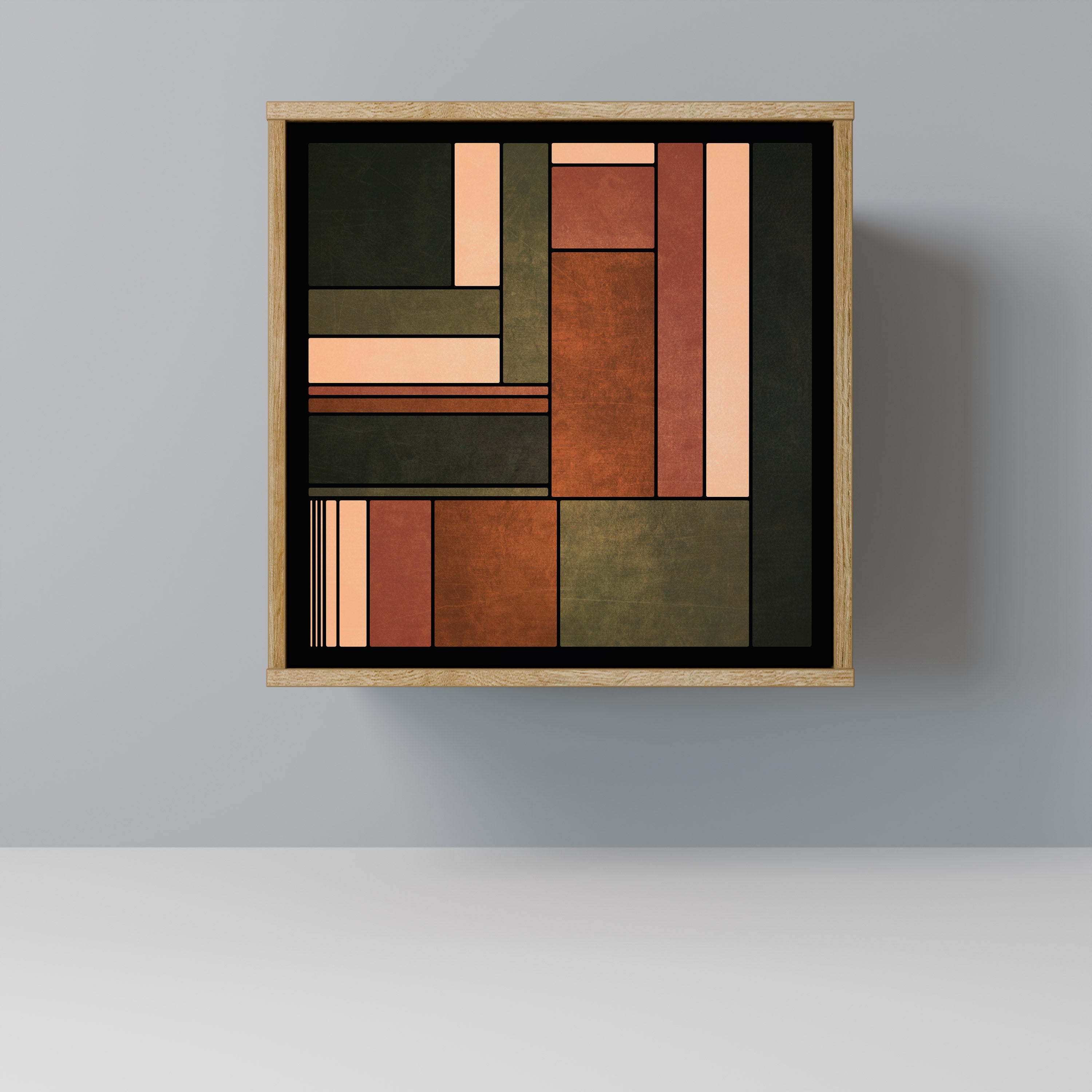 FIGURAS DE LA NATURALEZA Aparador de 1 puerta con efecto roble