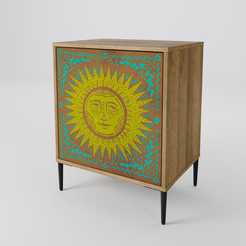 SUNSHINE EULOGY 1-Door Sideboard in Oak Effect