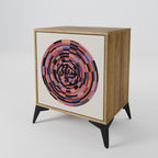 BROWN CIRCLES 1-Door Sideboard in Oak Effect