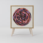 BROWN CIRCLES 1-Door Sideboard in Oak Effect