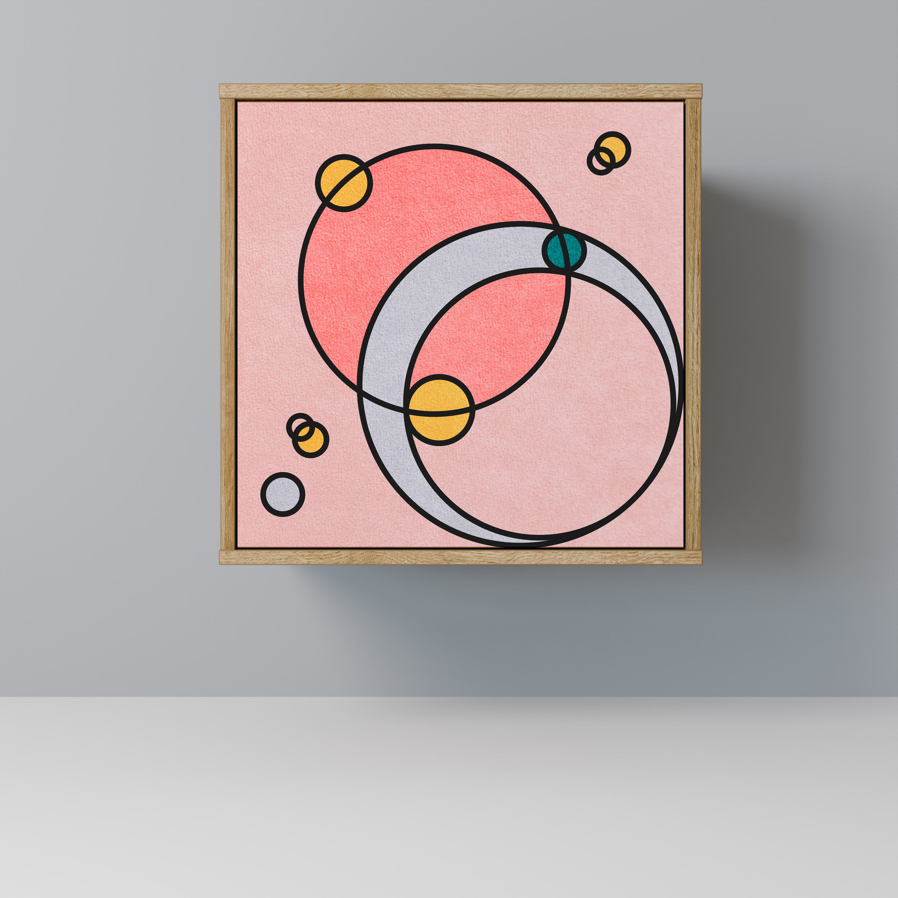 Aparador GOSSAMER ECHOES de 1 puerta con acabado efecto roble