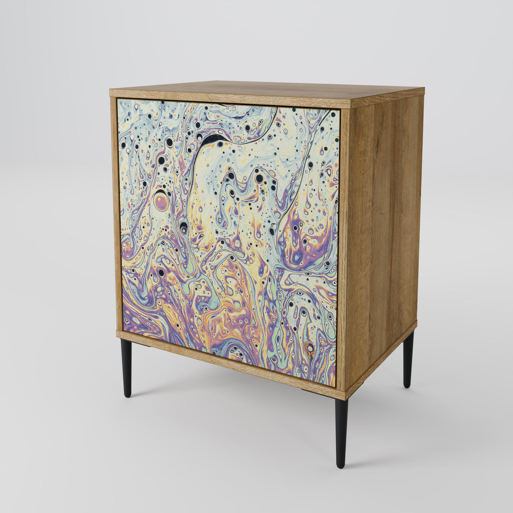 MOSAIC OF COLORS 1-Door Sideboard in Oak Effect