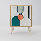 COOL STORY Aparador de 1 Puerta en Efecto Roble