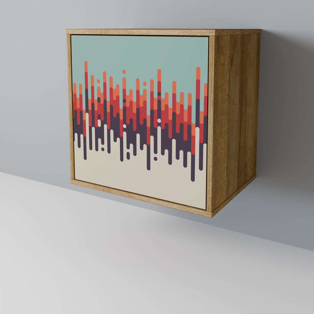 CHROMA CONTOURS 1-Door Sideboard in Oak Effect