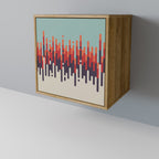 CHROMA CONTOURS Aparador de 1 Puerta en Efecto Roble