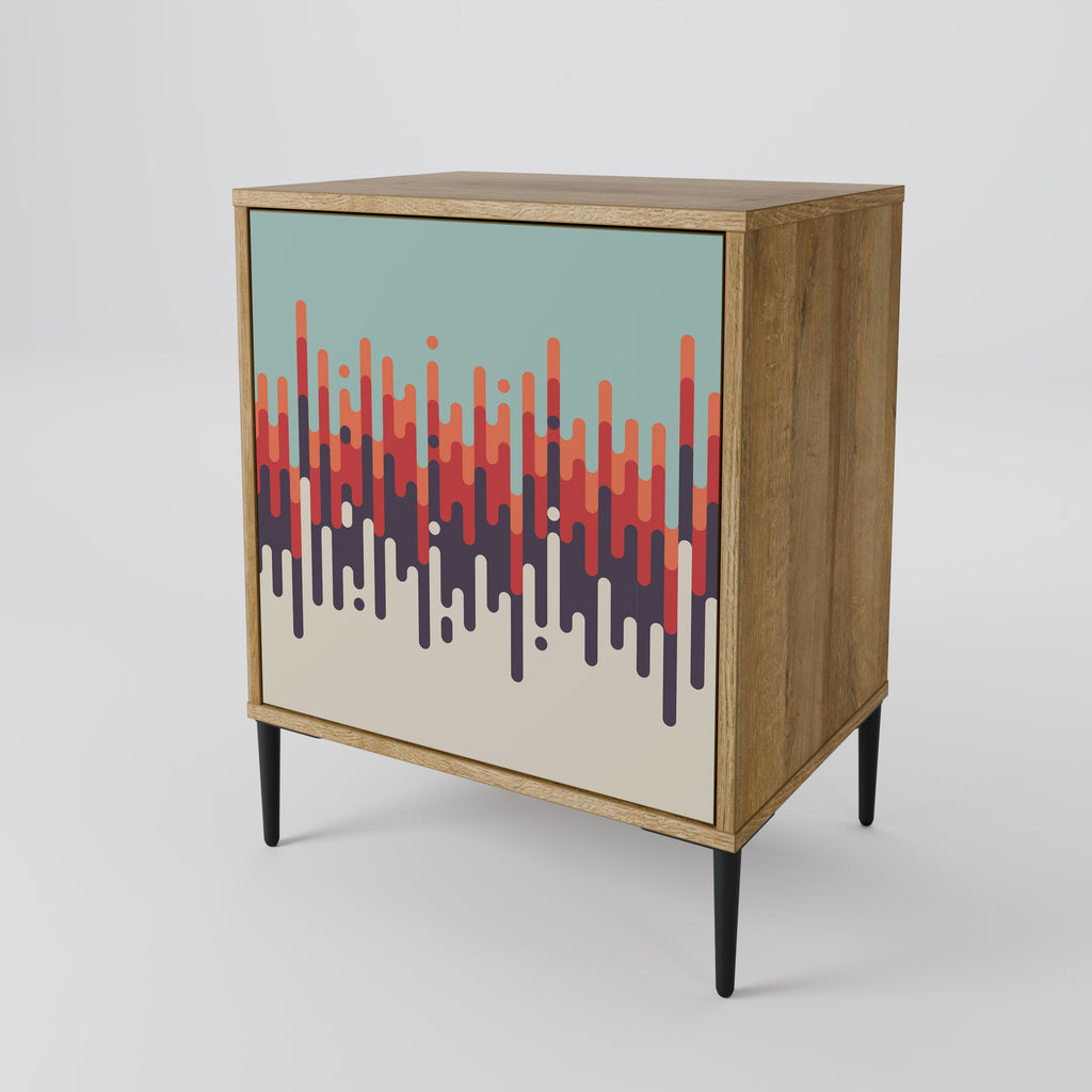 CHROMA CONTOURS 1-Door Sideboard in Oak Effect