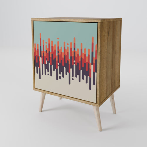 CHROMA CONTOURS 1-Door Sideboard in Oak Effect