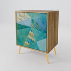 SPECTRUM SPLENDOR Aparador de 1 Puerta en Efecto Roble