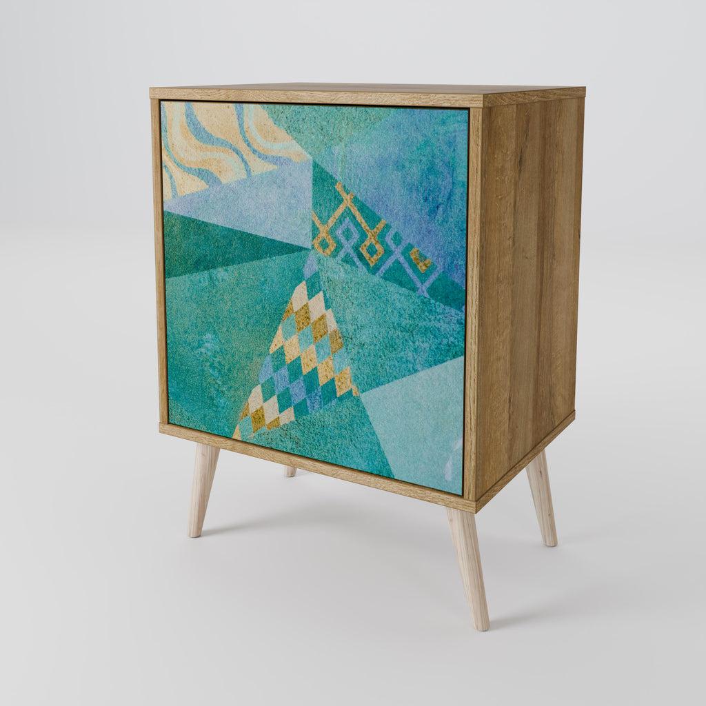 SPECTRUM SPLENDOR 1-Door Sideboard in Oak Effect