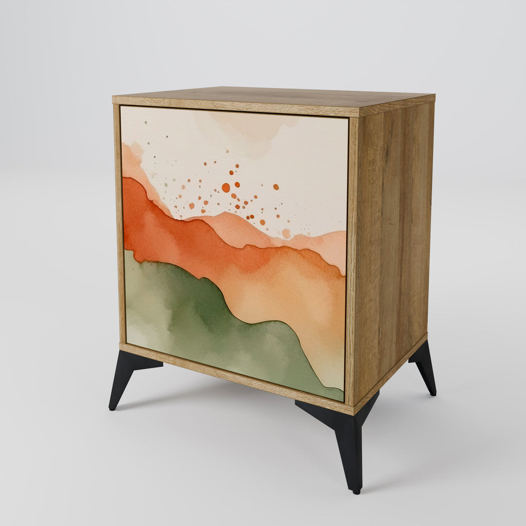 WATERCOLOUR PEAKS 1-Door Sideboard in Oak Effect