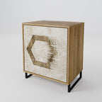 HEXAGONAL SHAPES 1-Door Sideboard in Oak Effect