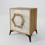 HEXAGONAL SHAPES 1-Door Sideboard in Oak Effect