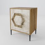 HEXAGONAL SHAPES 1-Door Sideboard in Oak Effect