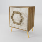 HEXAGONAL SHAPES 1-Door Sideboard in Oak Effect