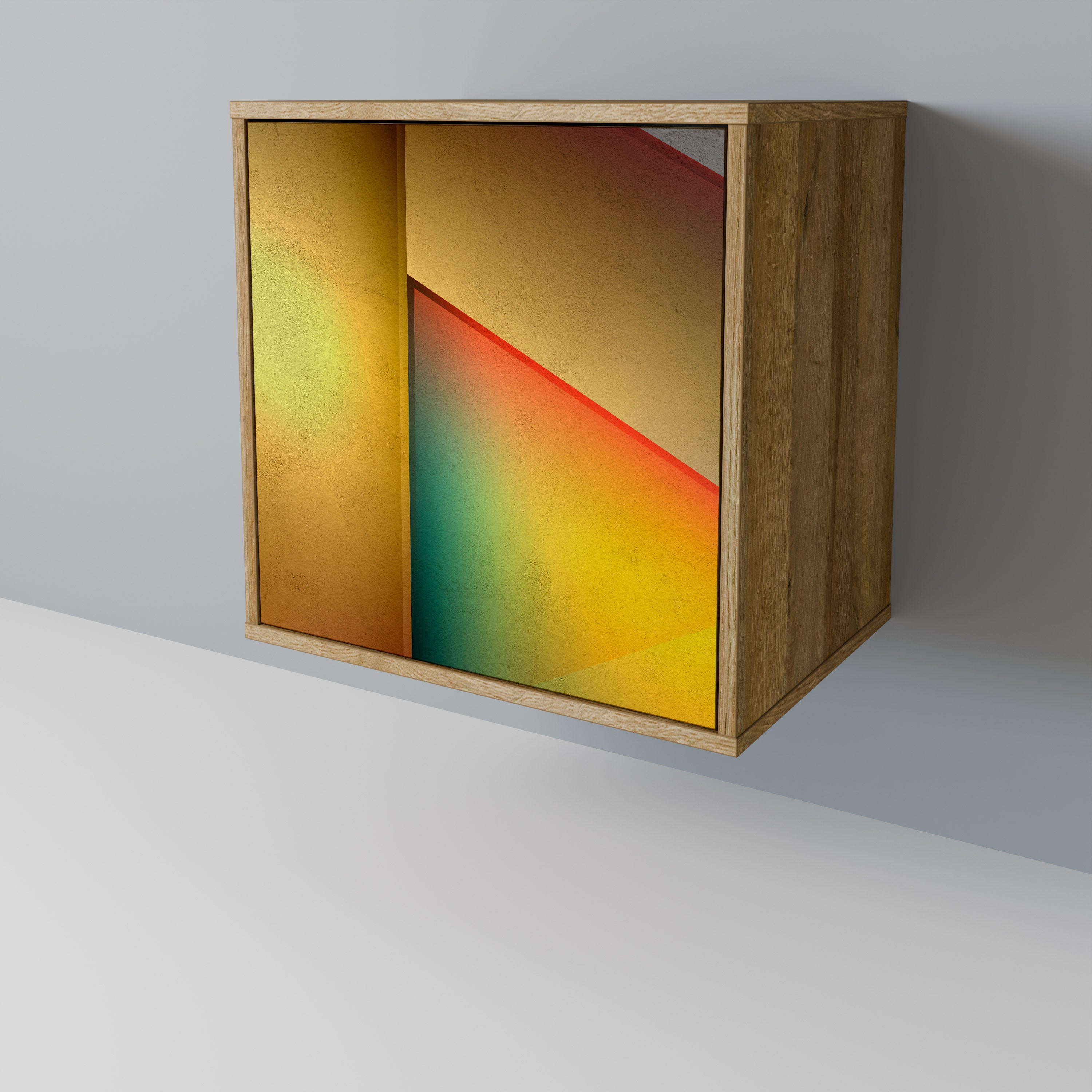 Aparador de una puerta PENCRING SHARPNESS en efecto roble