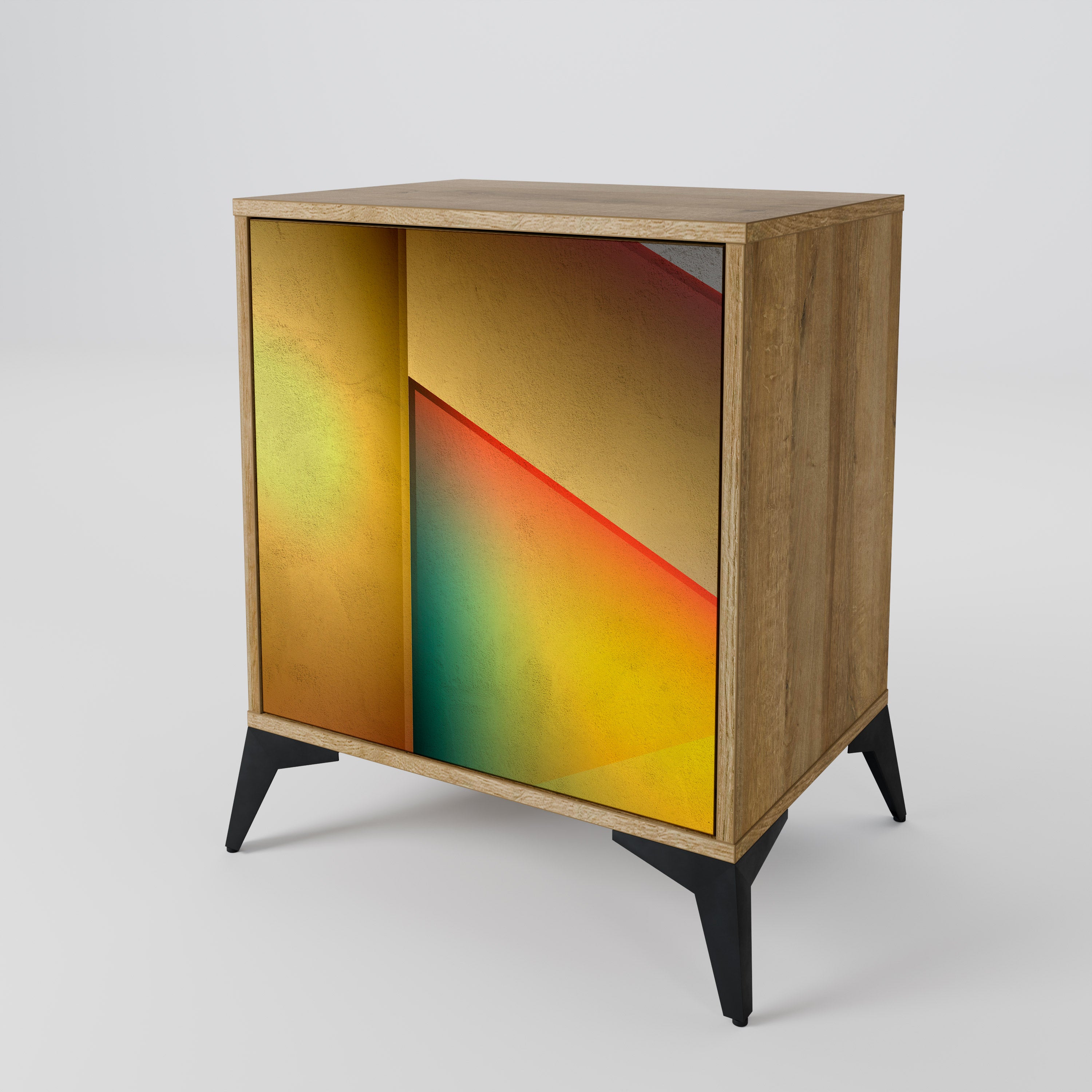 Aparador de una puerta PENCRING SHARPNESS en efecto roble