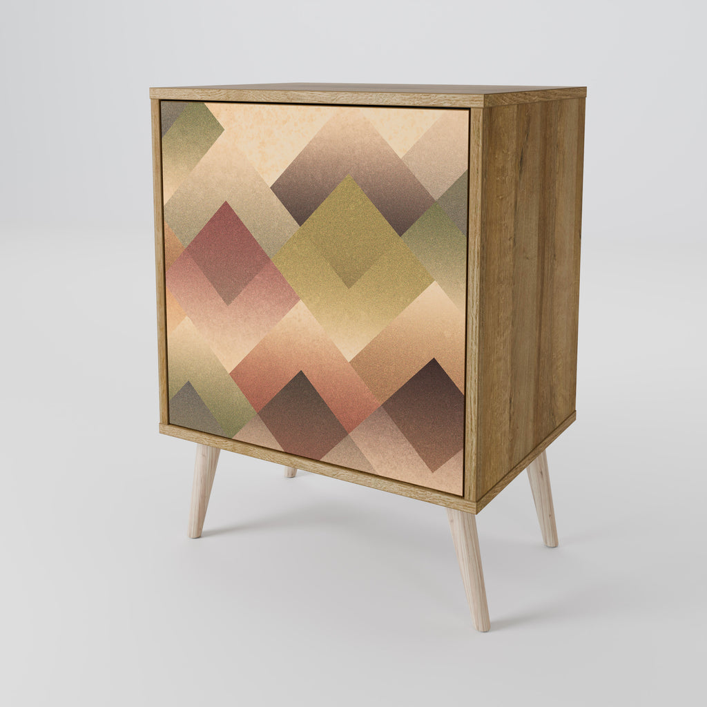 GEOMETRIC FUSION 1-Door Sideboard in Oak Effect