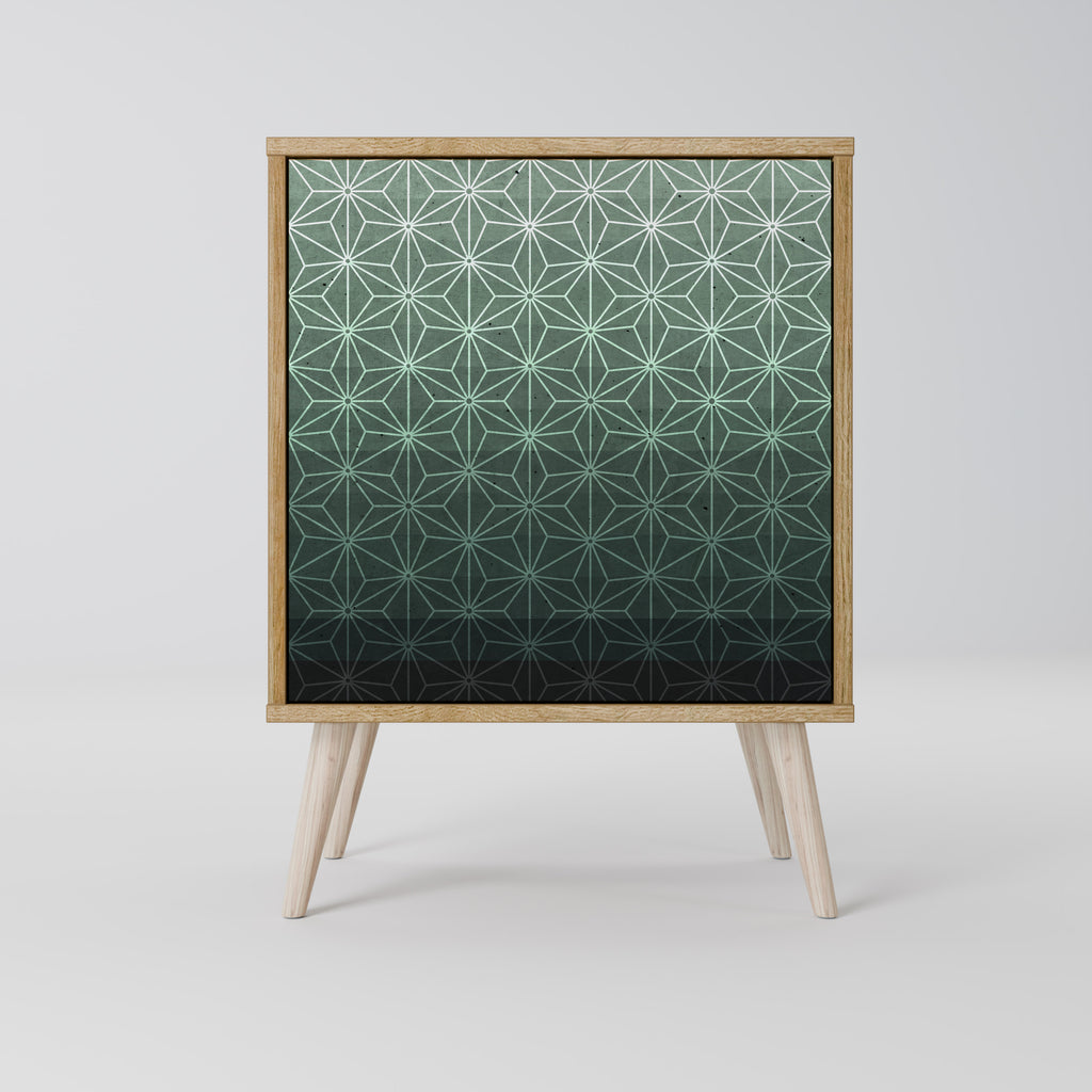 ORNAMENTAL GLIMMER 1-Door Sideboard in Oak Effect