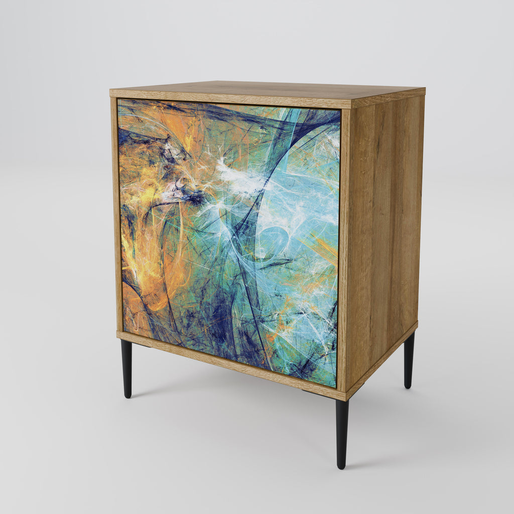 ABSTRACT THOUGHTS 1-Door Sideboard in Oak Effect