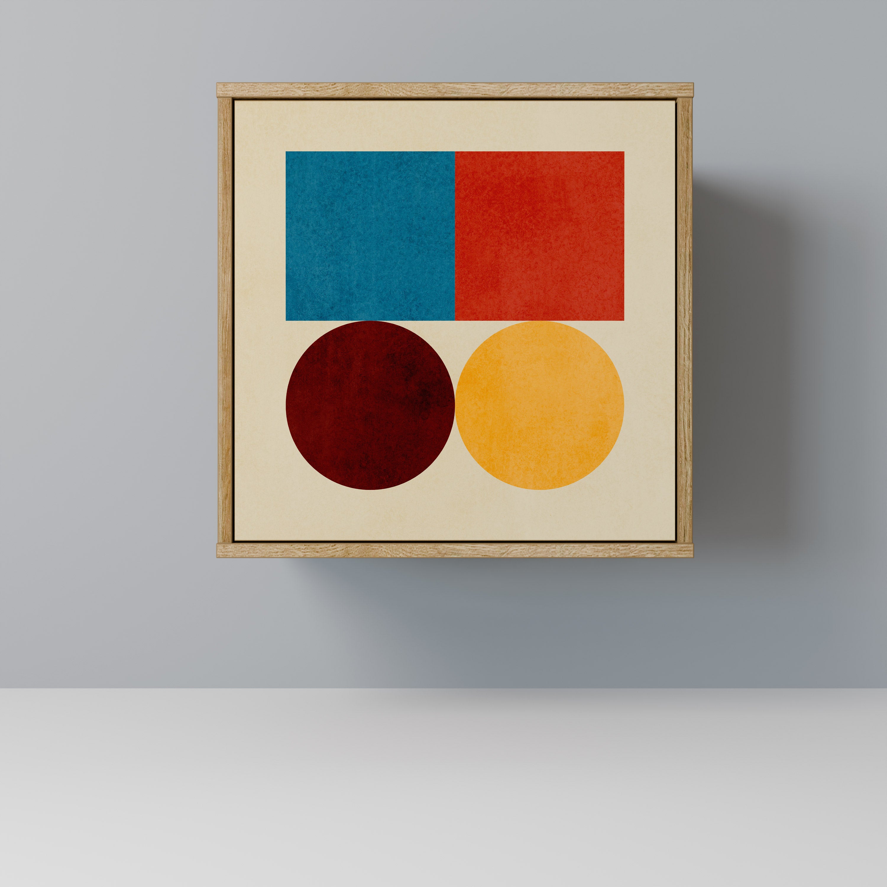 GEOMETRIC PUZZLE 1-Door Sideboard in Oak Effect