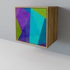 COLD SHOWCASE Aparador de 1 Puerta en Efecto Roble