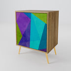 COLD SHOWCASE Aparador de 1 Puerta en Efecto Roble