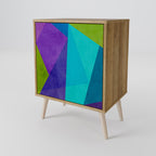 COLD SHOWCASE Aparador de 1 Puerta en Efecto Roble