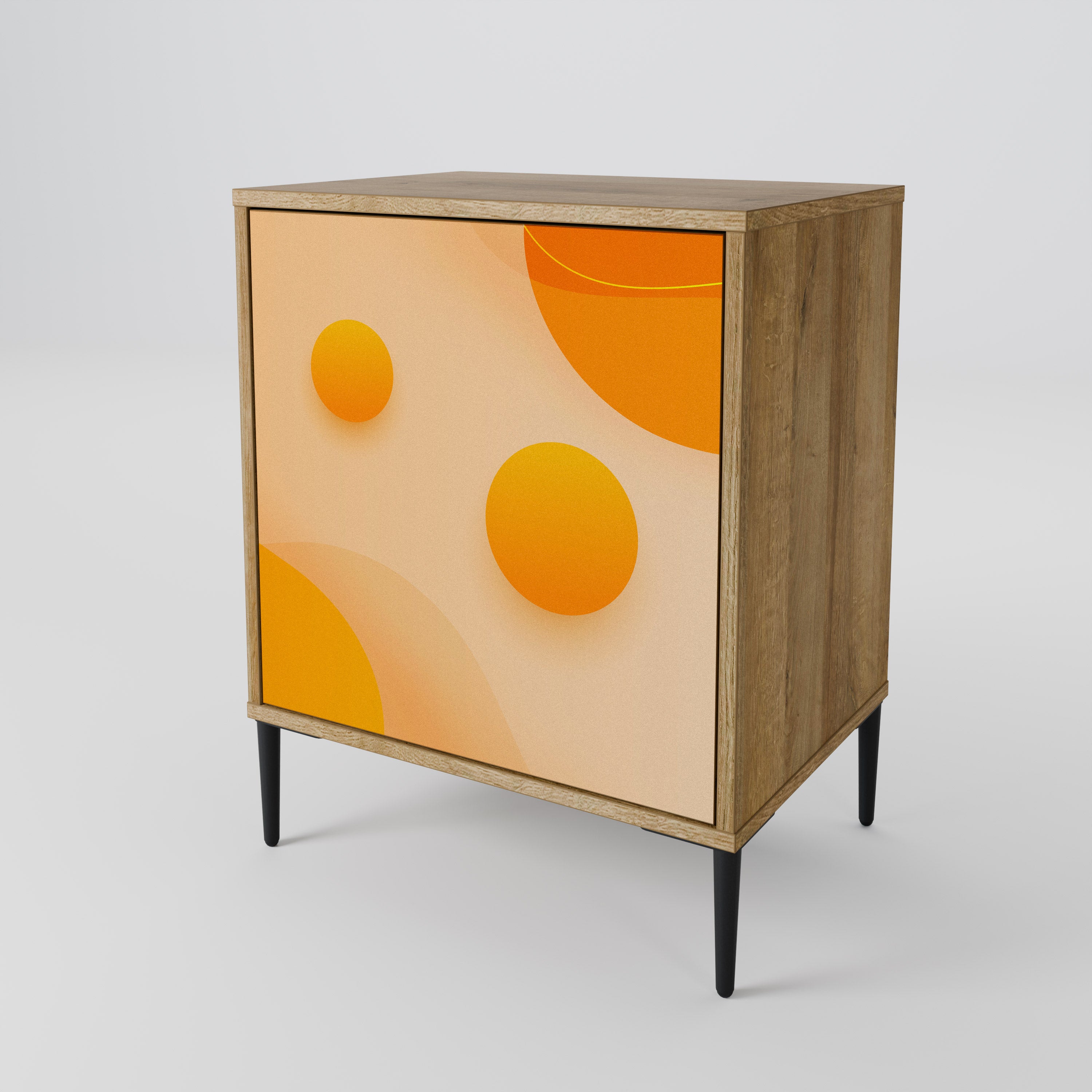 ORANGE ARRANGEMENT 1-Door Sideboard in Oak Effect