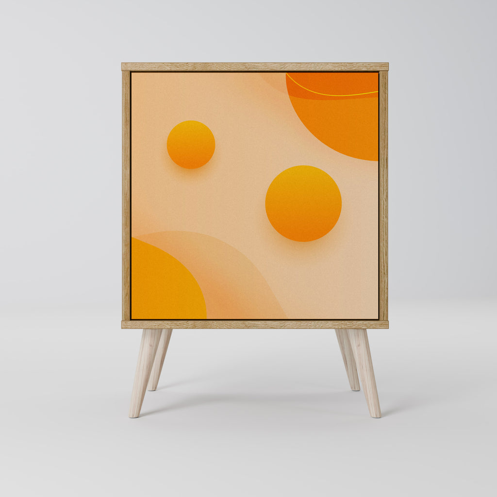 Aparador ORANGE ARRANGEMENT de 1 puerta con acabado roble