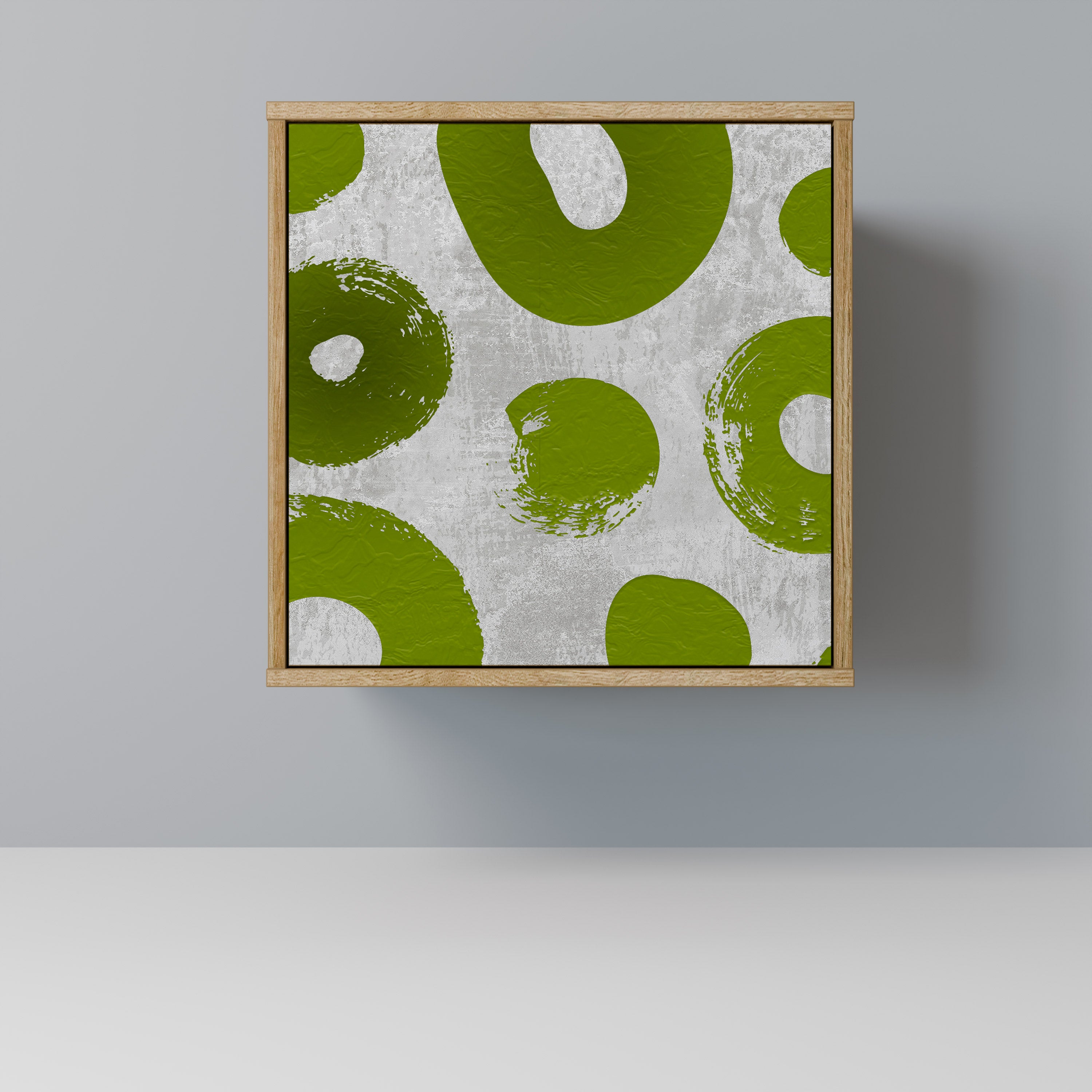 GREEN RHAPSODY 1-Door Sideboard in Oak Effect