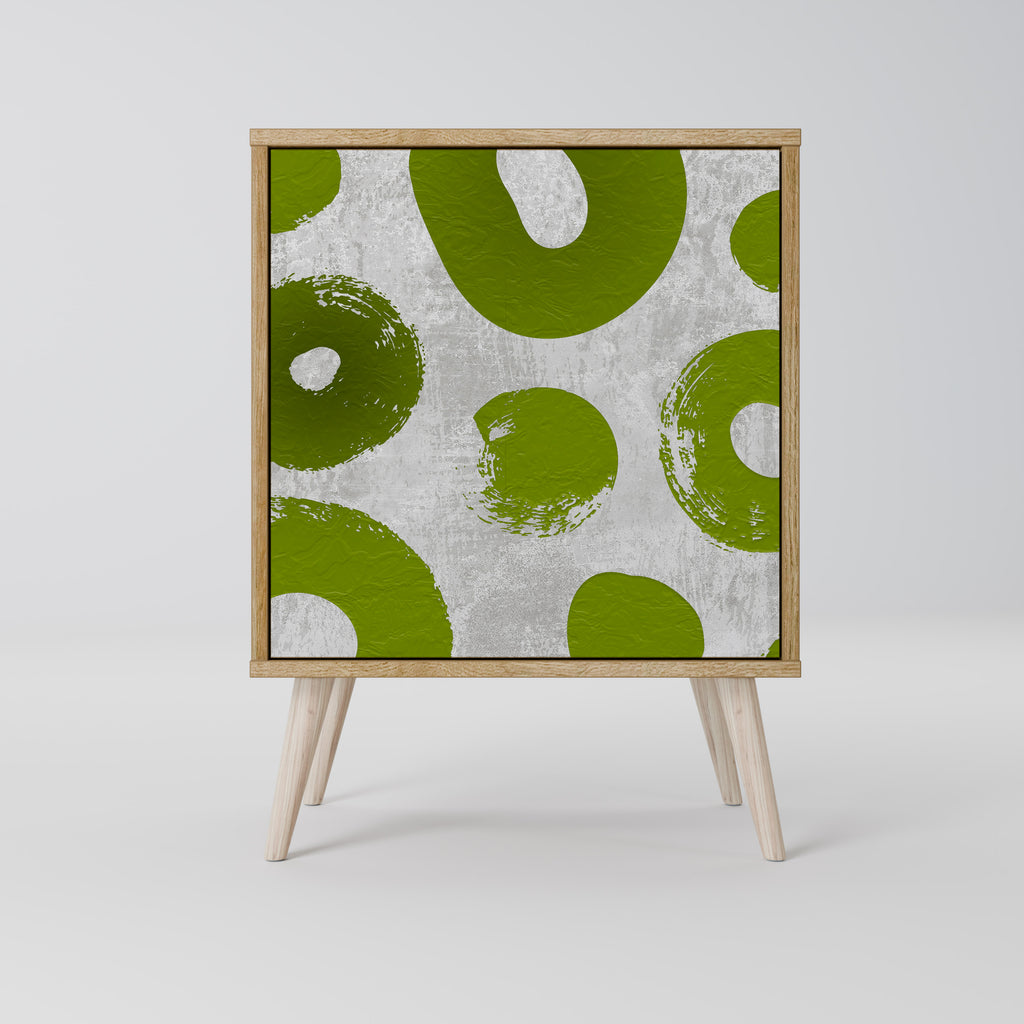 Aparador GREEN RHAPSODY de 1 puerta con acabado efecto roble