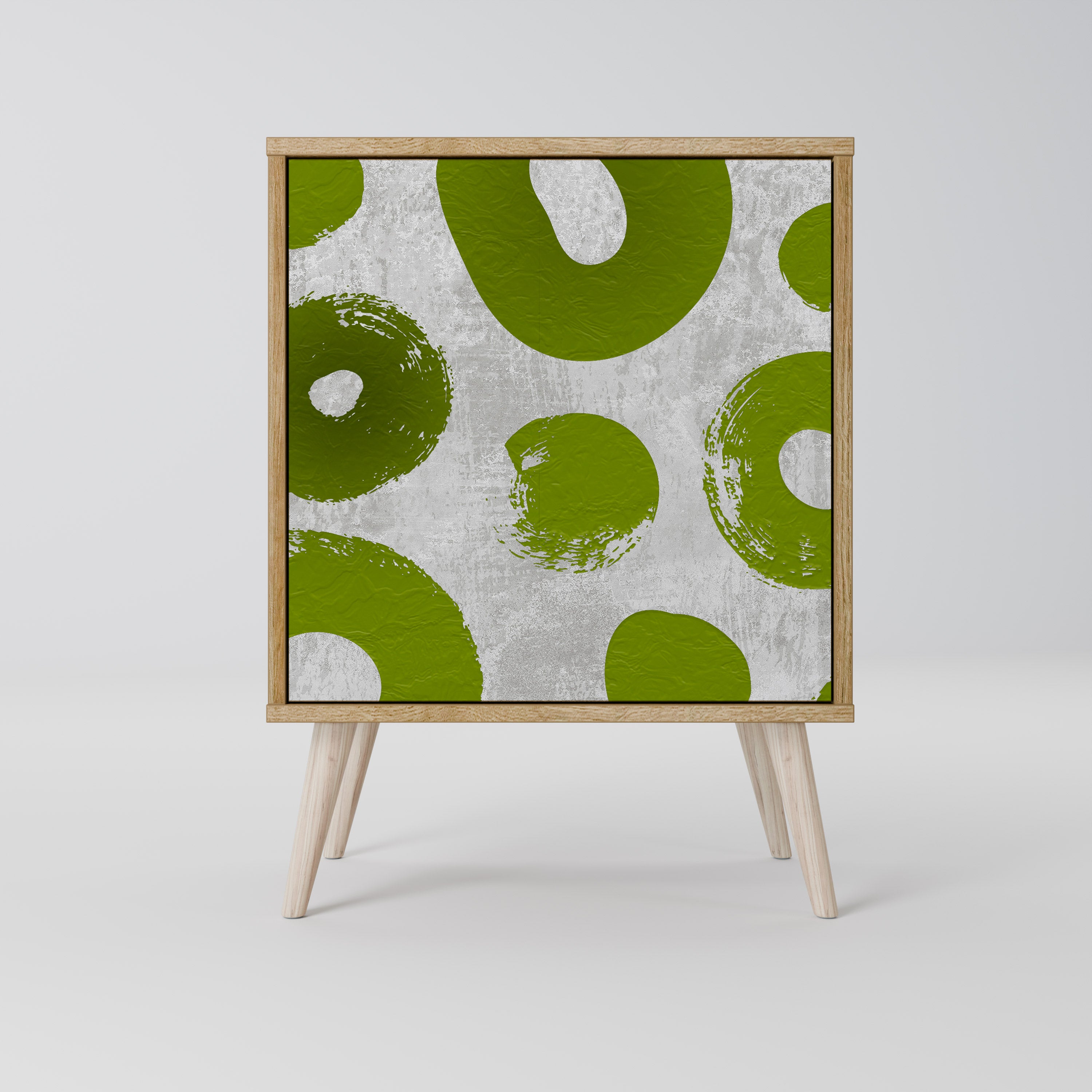 GREEN RHAPSODY 1-Door Sideboard in Oak Effect