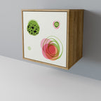 COLORFUL COSMOS Aparador de 1 Puerta en Efecto Roble