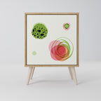 COLORFUL COSMOS Aparador de 1 Puerta en Efecto Roble