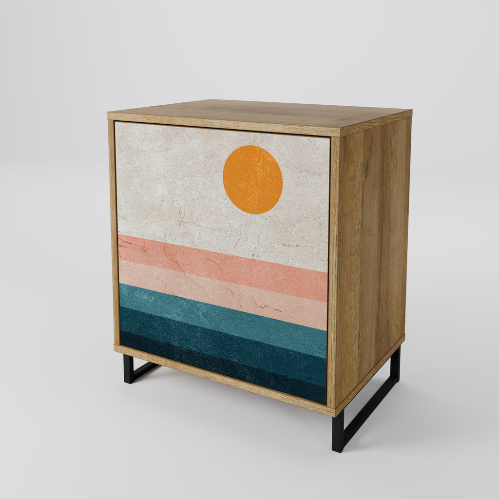 TWO HALVES 1-Door Sideboard in Oak Effect