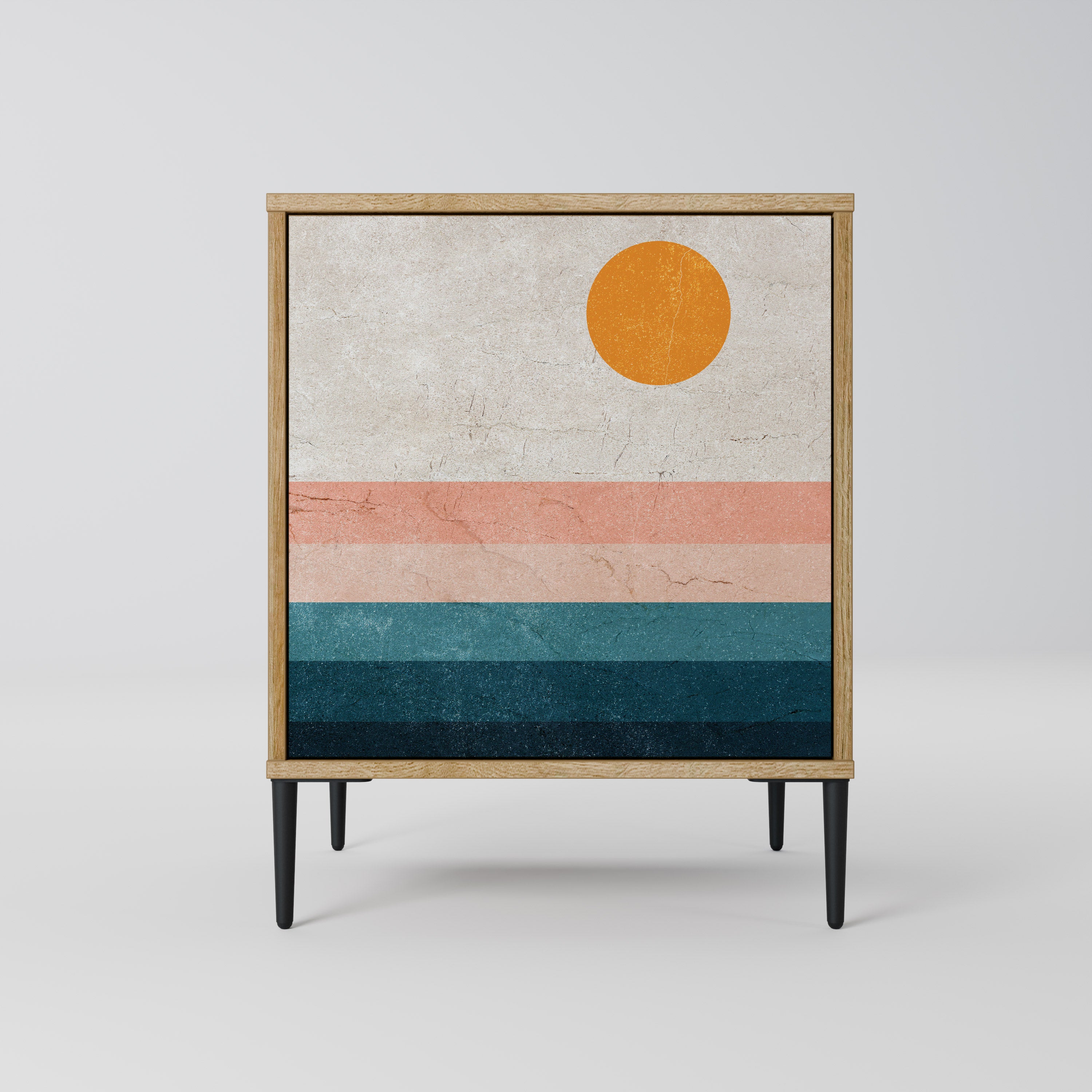 TWO HALVES 1-Door Sideboard in Oak Effect