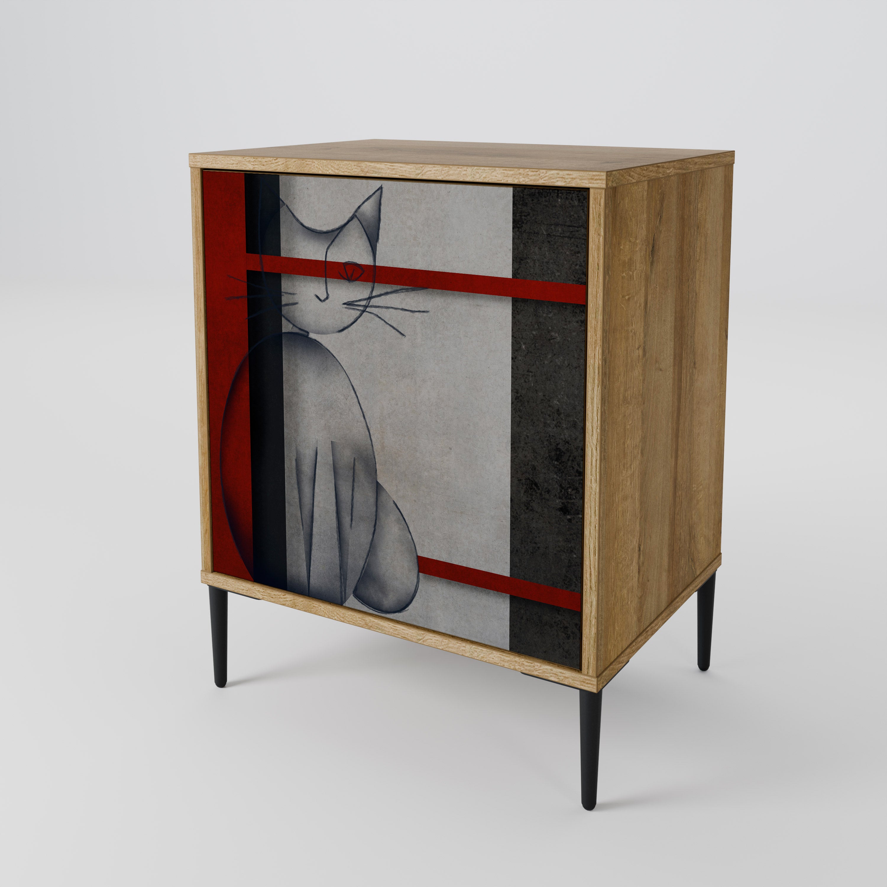 GRAY FIGURES 1-Door Sideboard