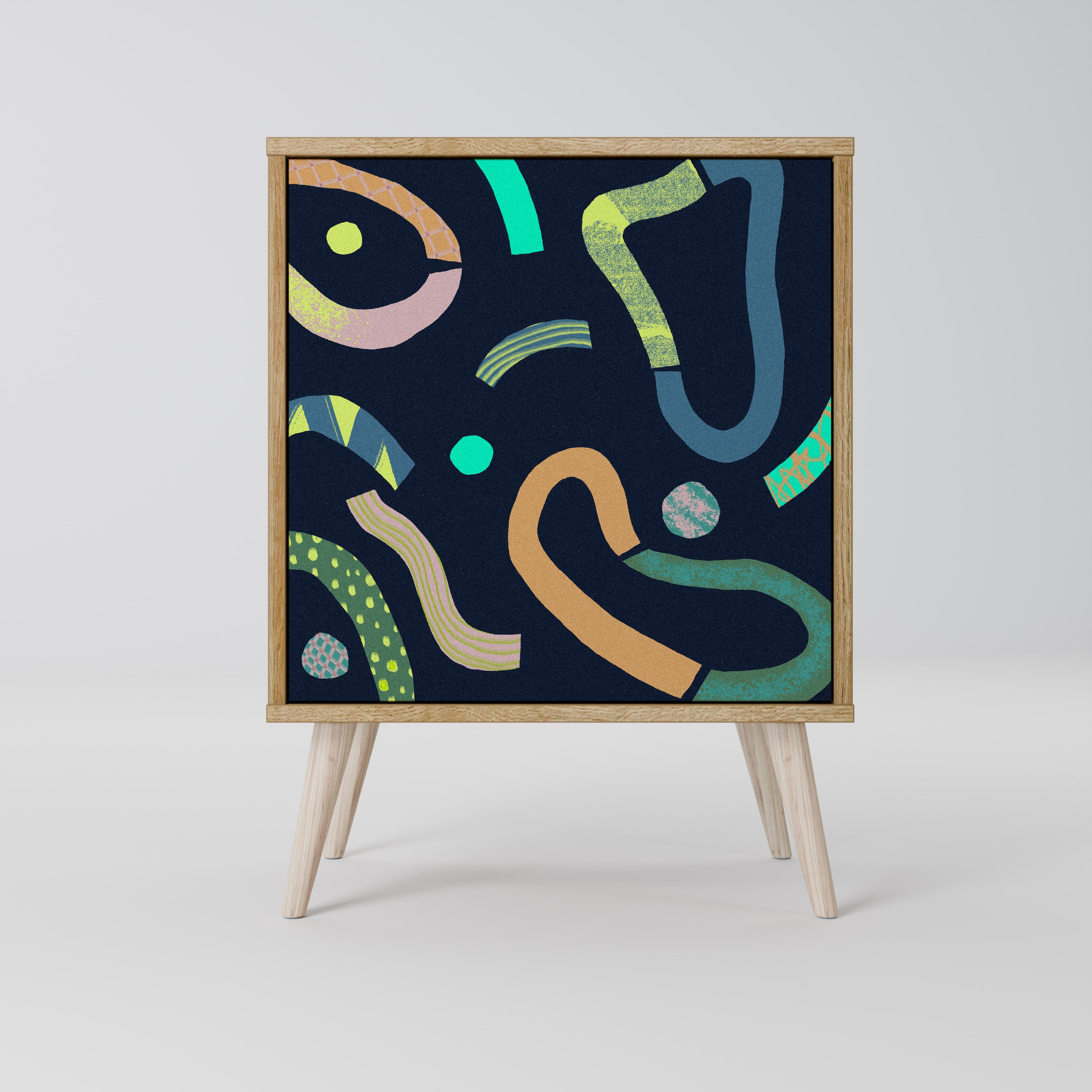 CONTRAST DANCE 1-Door Sideboard in Oak Effect