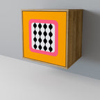 TEARS IN HEAVEN Aparador de 1 Puerta en Efecto Roble