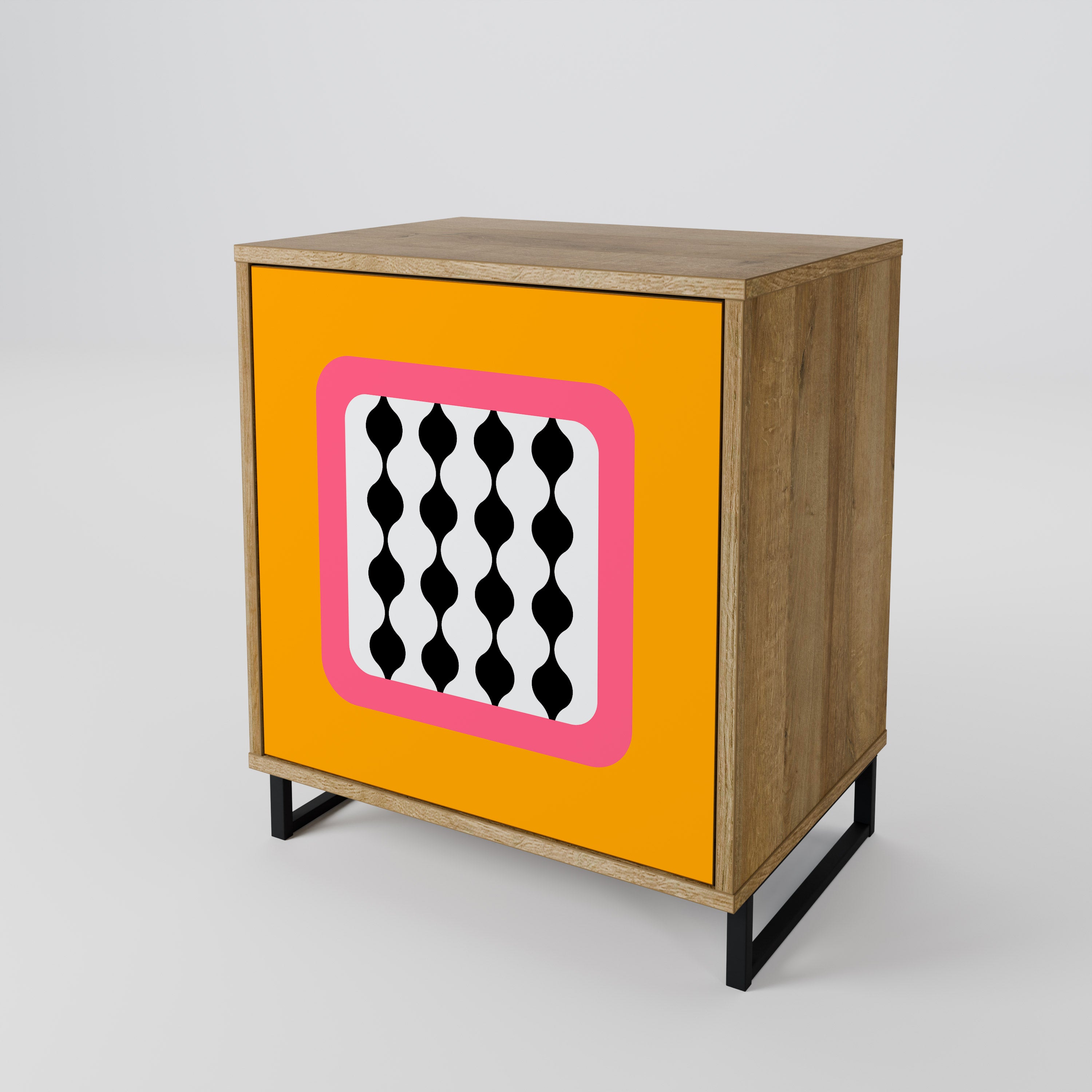 TEARS IN HEAVEN 1-Door Sideboard in Oak Effect